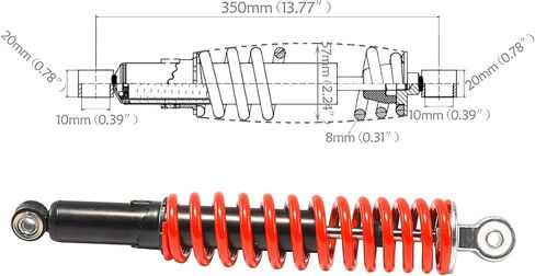 2pcs 13.8 "350mm أمامي امتصاص الصدمات الصدمة تعليق 500 رطل لـ ATV Quad عربات التي تجرها العربات العربات العربات العربات العربات العربات العربات العربات العربات. in Saudi Arabia