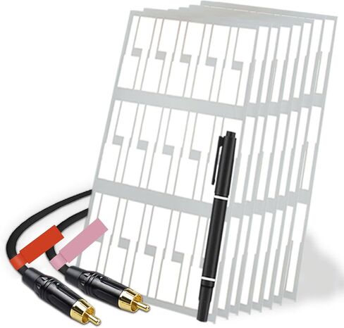 Charging Cable Label Tags, Electrical ID Wire Cords Marker, 8 Color 240pcs, Write and Print, Waterproof, for Computer, Ethernet, Speaker and Phone Wire Management Sticker in Kuwait