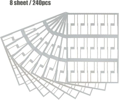 Charging Cable Label Tags, Electrical ID Wire Cords Marker, 8 Color 240pcs, Write and Print, Waterproof, for Computer, Ethernet, Speaker and Phone Wire Management Sticker in Kuwait
