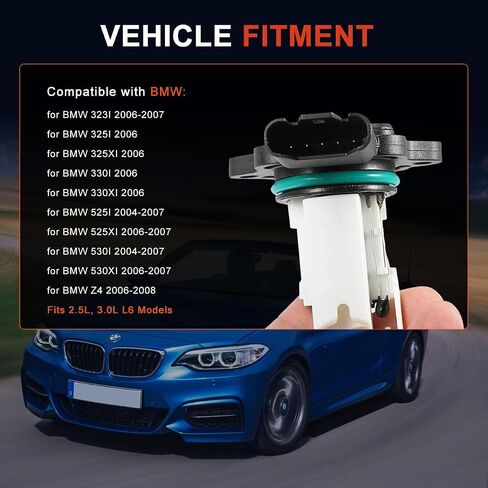 MAF Sensor 5WK97502 Car Mass Air Flow Sensor Fit for BMW BMW 323i 325i 325xi 330i 330xi 525i 525xi 530i 530xi 535i Z4 - Replaces 13627520519, 5WK97502Z in Saudi Arabia