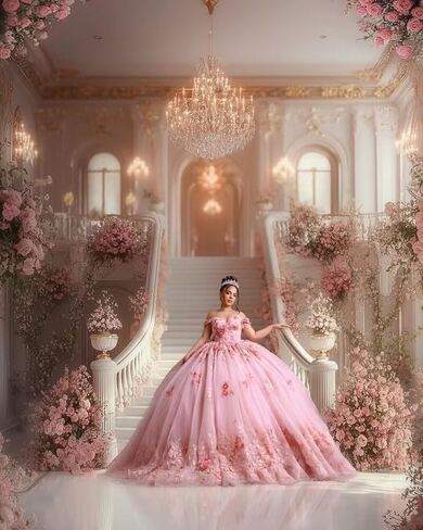 Sweetheart Tulle Quinceanera Dresses for Women Off The Shoulder Ball Gown with Train Lace Beaed Sweet 15 16 Dress in Saudi Arabia