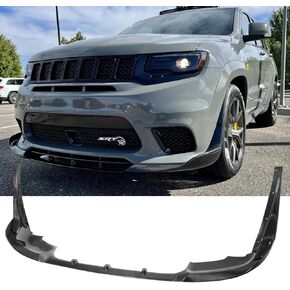 Front Lip with Side Winglets Glossy Black 5Pcs for Jeep Grand Cherokee SRT 2017-2021/Trackhawk 2018-2021 V4 Style Front Bumper Lip Splitter Spoiler in Kuwait