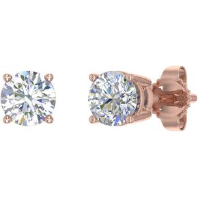 3/8 to 0.70 Carat 4-Prong Set Diamond Stud Earrings in 14K Gold - IGI Certified in Kuwait