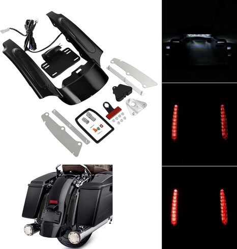 SLMOTO LED الخلفي Fender Fascia Fits for Harley Touring Road King Cvo Road Glide Ultra Classic Electra Glide Glide 2009-2013 in Saudi Arabia