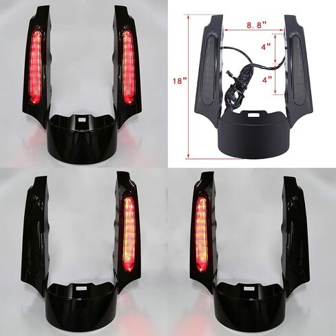 SLMOTO LED الخلفي Fender Fascia Fits for Harley Touring Road King Cvo Road Glide Ultra Classic Electra Glide Glide 2009-2013 in Saudi Arabia
