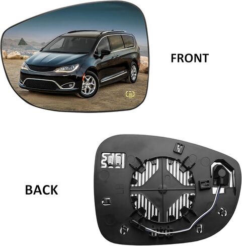 استبدال المرآة الجانبية للركاب لـ Chrysler Pacifica 2017-2024 ، Voyager 2020-2024-زجاج مرآة جانبي يمين ، مرايا المنظر الخلفي مع بقعة مدفوعة ومكفوفة بالطاقة in Saudi Arabia