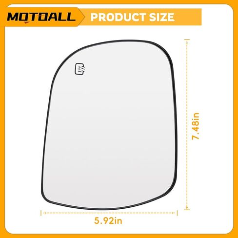 Motoall الجانب الأيمن من الزجاج الخلفي مرآة الرؤية الخلفية - مرآة خارجي على جانب الركاب مناسبة ل Toyota Sienna 2011-2019 in Saudi Arabia