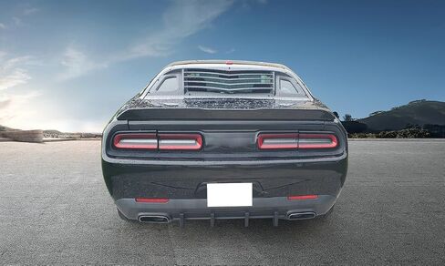 Ikon Motorsports ، Diffuser الخلفي متوافق مع 2015-2023 Dodge Challenger GT SXT SXT فقط ، 4 زعانف سمك القرش تضيف على WIND LIP SPOILER WING ، 2016 2017 2018 2018 2019 2020 in Saudi Arabia