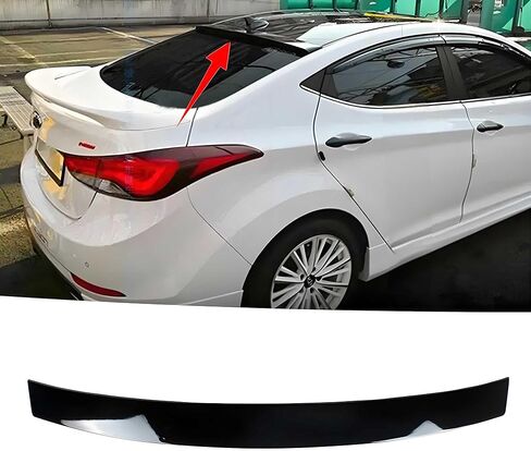 المفسد سقف النافذة الخلفية الجناح الموفق المتوافق مع Hyundai Elantra 2011-2016 سيدان GL/GLS/Limited/LTD/SE/Sport Gloss السود in Saudi Arabia
