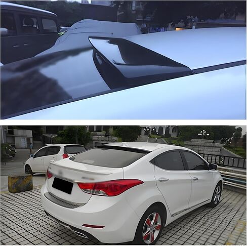 المفسد سقف النافذة الخلفية الجناح الموفق المتوافق مع Hyundai Elantra 2011-2016 سيدان GL/GLS/Limited/LTD/SE/Sport Gloss السود in Saudi Arabia