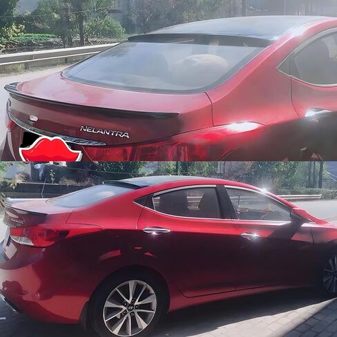 المفسد سقف النافذة الخلفية الجناح الموفق المتوافق مع Hyundai Elantra 2011-2016 سيدان GL/GLS/Limited/LTD/SE/Sport Gloss السود in Saudi Arabia