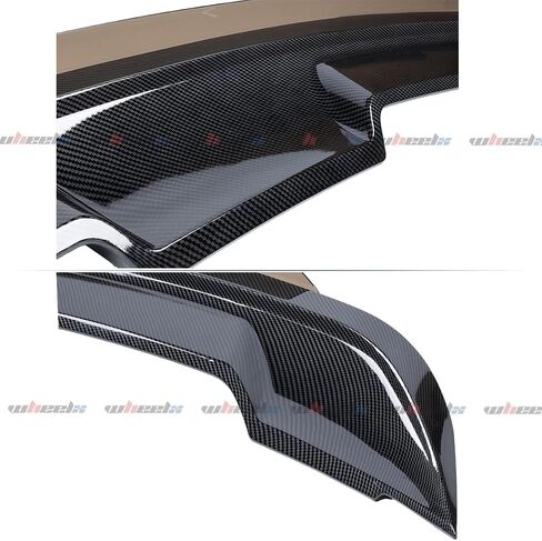 Wicker Bill Beal Spoiler متوافق مع 2015-2023 Ford Mustang ، GT500 GT350 Strunk Trunk Extrable Deck Deck Lid Wickerbill Man Man Man (Black Black) in Saudi Arabia