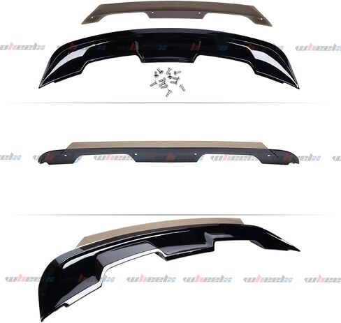 Wicker Bill Rear Spoiler Compatible with 2015-2023 Ford Mustang, GT500 GT350 Style Trunk Exterior Tail Deck Lid Wing Wickerbill Lip Splitter Man Gift (Glossy Black) in Saudi Arabia