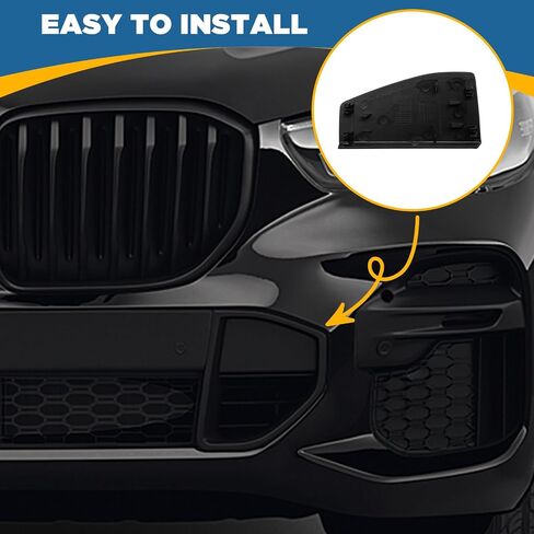 غطاء خطاف السحب الأمامي الصمام لـ BMW X5 G05 M Sport /M50i 2019-2022 CAPE HOOK LID CAP (أسود ، جانب الركاب الأيمن) in Saudi Arabia