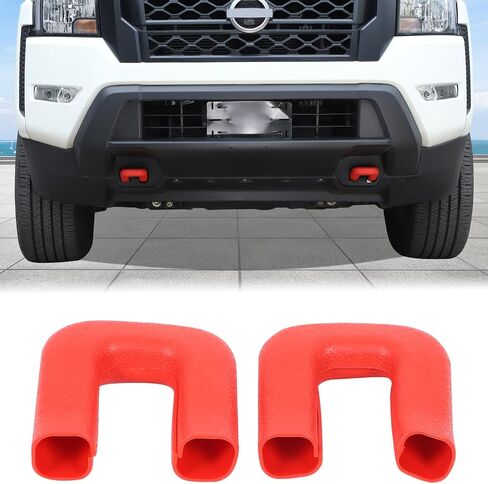 Aunginsy Front Prespres Tow Hook يتوافق مع Nissan Frontier 2022-2025 Pickup Pront Pront Pront Twor Trailer Cover Cover Towing Hitch Rubber Sleeve Cover Cover Expression in Kuwait