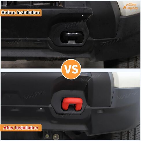 Aunginsy Front Prespres Tow Hook يتوافق مع Nissan Frontier 2022-2025 Pickup Pront Pront Pront Twor Trailer Cover Cover Towing Hitch Rubber Sleeve Cover Cover Expression in Kuwait