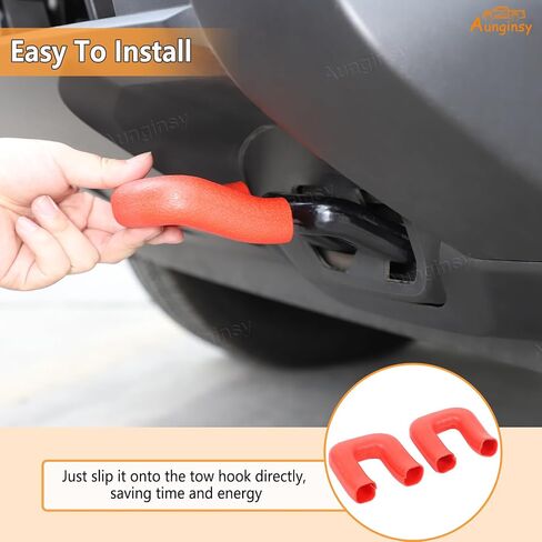 Aunginsy Front Prespres Tow Hook يتوافق مع Nissan Frontier 2022-2025 Pickup Pront Pront Pront Twor Trailer Cover Cover Towing Hitch Rubber Sleeve Cover Cover Expression in Kuwait