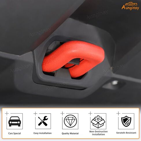 Aunginsy Front Prespres Tow Hook يتوافق مع Nissan Frontier 2022-2025 Pickup Pront Pront Pront Twor Trailer Cover Cover Towing Hitch Rubber Sleeve Cover Cover Expression in Kuwait