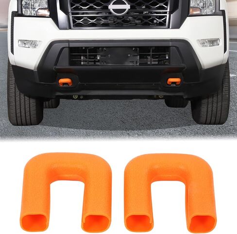 Aunginsy Front Prespres Tow Hook يتوافق مع Nissan Frontier 2022-2025 Pickup Pront Pront Pront Twor Trailer Cover Cover Towing Hitch Rubber Sleeve Cover Cover Expression in Kuwait