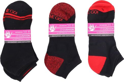 On The Go Women's Cushion Fashion Low-Cut Socks (6 Pair) in Saudi Arabia