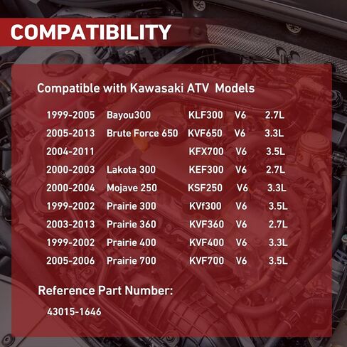 Front Right Brake Master Cylinder Compatible with Kawasaki Prairie 300 360 400 700, Bayou 300 Brute Force 650 Lakota 300 Mojave 250 KVF300 KVF360 KVF400 KVF700 43015-1646 in Saudi Arabia