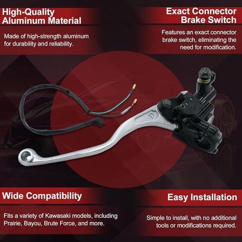 Front Right Brake Master Cylinder Compatible with Kawasaki Prairie 300 360 400 700, Bayou 300 Brute Force 650 Lakota 300 Mojave 250 KVF300 KVF360 KVF400 KVF700 43015-1646 in Saudi Arabia