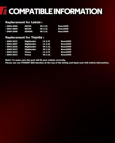 Trochbeam 512284 زوج محامل محمل العجلة الأمامية لعام 2004-2013 تويوتا هايلاندر ، 2007-2009 لكزس RX350 ، 2009-2015 تويوتا فينزا ، 2004-2006 لكزس RX330 ، 2006-2008 LEXUS RX400H 5 LUGS W/ in Saudi Arabia