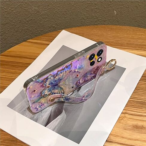 حافظة لهاتف Motorola Moto G 5g 2024، حافظة G Play 5g 2024 مقاس 6.6 بوصات [ليس 4 جرام] مع حامل حزام معصم لامع لطيف بنمط الرسوم المتحركة Kawaii حافظة هاتف واقية مضادة للصدمات للفتيات والنساء - عباد الشمس in Kuwait