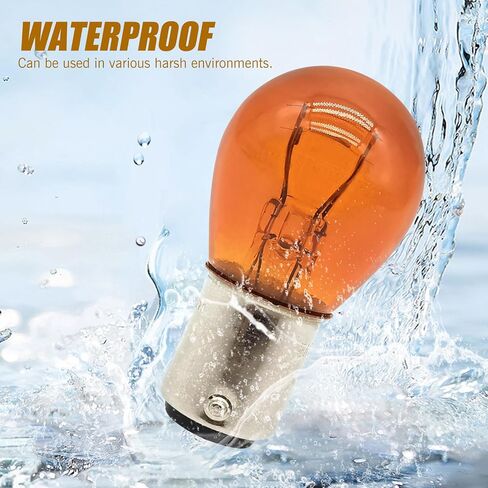 10 PCS 1157 لمبة ، 12 فولت 21/5W مصابيح الفرامل متعددة الاستخدامات/انعطاف مصابيح الإشارة/استبدال إضاءة ضوء الذيل ، توصيل وتشغيل المصباح المصغر ، لمعظم السيارات والشاحنات ، سيارات الدفع الرباعي (العنبر) in Saudi Arabia