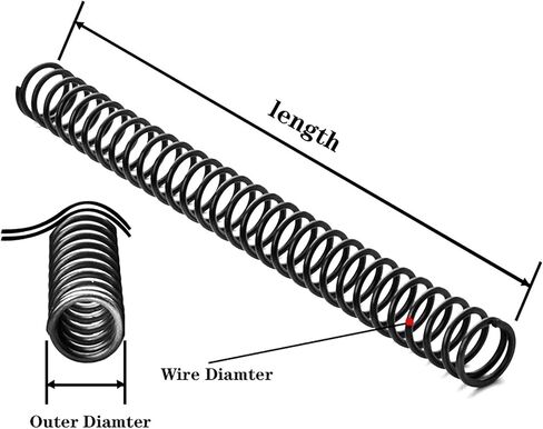 Mdingbao-Extension Springs Compression Spring, 1.6mm Wire Diameter, 8-16mm Outer Diameter, 305mm Length, Long Compression Spring, 1 Pieces, Good Stretching Ability(1.6x13x305mm) in Saudi Arabia