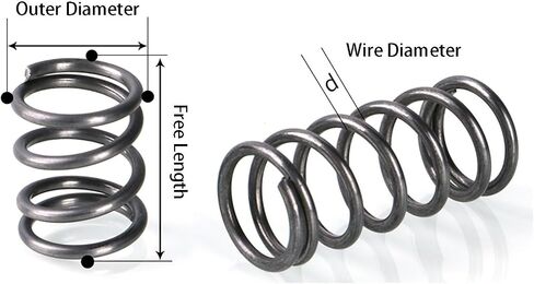 Mdingbao-Extension Springs Pressing Spring 5mm Diameter Diameter 25-62mm طول القطر الخارجي 300 مم نابض ضغط طويل ، 1 قطعة قدرة تمتد جيدة (5x35x300mm) in Kuwait