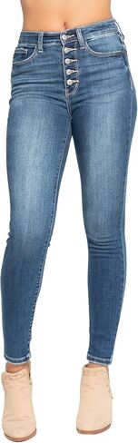 Judy Blue Women's High Waist Button Fly Skinny Jeans 82319 in Saudi Arabia