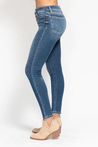 Judy Blue Women's High Waist Button Fly Skinny Jeans 82319 in Saudi Arabia