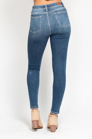 Judy Blue Women's High Waist Button Fly Skinny Jeans 82319 in Saudi Arabia