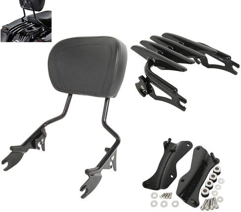 TCMT Detachable Passenger Backrest Sissy Bar With 2-Up Luggage Rack 4 Point Docking Hardware Kits Fits For Harley Touring Touring CVO Road Glide Street Glide Road King Electra Glide 2014-2025 in Saudi Arabia