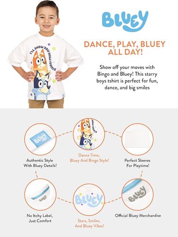 Tshirt Bluey ، Tshirt Bingo Kids ، قميص أولاد قصير الأكمام للصيف ، تي شيرت Cotton Boys in Saudi Arabia