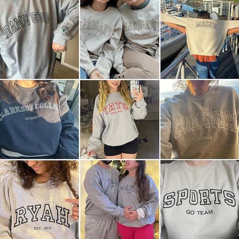 Custom Embroidered Sweatshirt Design Your Own, Personalized Embroidered Hoodie for Women Men, Personalized Gifts in Saudi Arabia