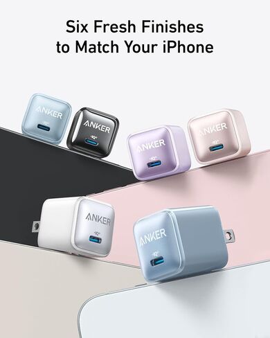 Anker USB C Charger Block 20W (Nano Pro), PIQ 3.0 Compact Fast Charger for iPhone 17/16/15/14/13 Series, Galaxy, Pixel 4/3, iPad (Cable Not Included) | For iPhone 17/16/15/14/13, Galaxy, Pixel 4/3, iPad and More Devices (Cable Not Included) in Kuwait