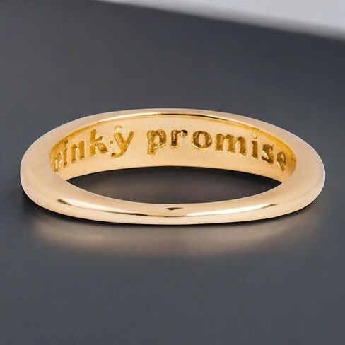 Pinky Promise ساحر رمزي وأنيق الأزواج هدية مهيقة خاصة لأحبائها واحد 14 كيلو أصفر الذهب هدية زفاف مخصصة in Saudi Arabia