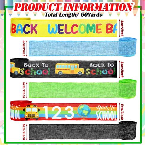 Chunful 12 Rolls Easter Wired Edge Ribbon 2.5" x 5 Yards Easter Egg Bunny Rabbit Carrot Burlap Ribbon Crafts Ribbon Fabric Decorative for Gift Wrapping Hair Bow Sewing Crafts Wreath Supplies in Kuwait