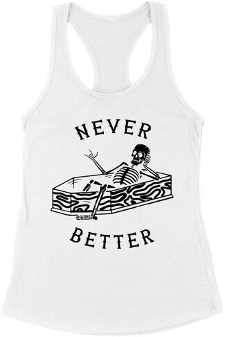 Never Better Skeleton Tank Top Fitted Racerback Women's in Kuwait