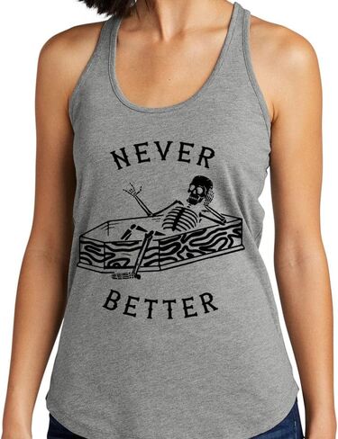 Never Better Skeleton Tank Top Fitted Racerback Women's in Kuwait
