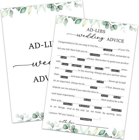 30 Pcs Match These Movie Quotes Game Wedding Shower Games, Bridal Shower Games 30 Guests for Engagement Wedding Party, Bridal Games for Showers (Eucalyptus Botanical Style) -0017 in Kuwait
