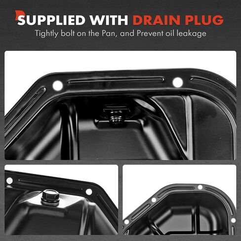 A-Premium Lower Engine Oil Pan Sump مع قابس التصريف متوافق مع Hyundai Santa Fe 2001-2005 ، Tucson 2005-2009 & Kia Sportage 2005-2010 ، 2.7L بنزين in Saudi Arabia