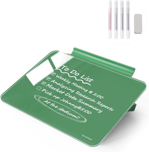 Small Desktop Glass Dry-Erase Whiteboard - 8 X 6 Inches Tabletop Easel Whiteboard with Stand, Desk Board Buddy for Artist, Teacher and Student in Kuwait