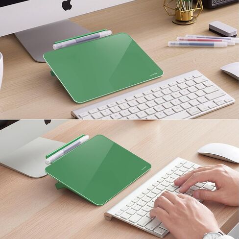 Small Desktop Glass Dry-Erase Whiteboard - 8 X 6 Inches Tabletop Easel Whiteboard with Stand, Desk Board Buddy for Artist, Teacher and Student in Kuwait