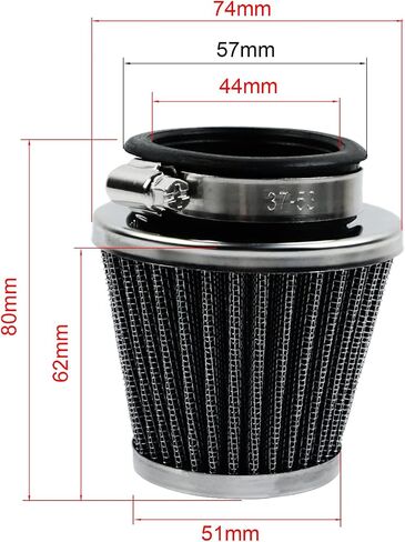 35mm Air Filter Cleaner 45 Degree Angled Curved Neck For 50cc 70cc 90cc 110cc 125cc PZ19 PZ20 Z50 Cb100 C70 Cl100 Xl100 Xl125 Xl70 2 4-Stroke Engine Pocket Mini Bike Motorcycle Atv Quad Scooter Gokart in Saudi Arabia
