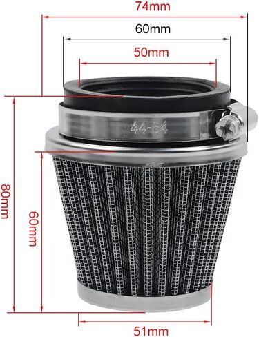 35mm Air Filter Cleaner 45 Degree Angled Curved Neck For 50cc 70cc 90cc 110cc 125cc PZ19 PZ20 Z50 Cb100 C70 Cl100 Xl100 Xl125 Xl70 2 4-Stroke Engine Pocket Mini Bike Motorcycle Atv Quad Scooter Gokart in Saudi Arabia