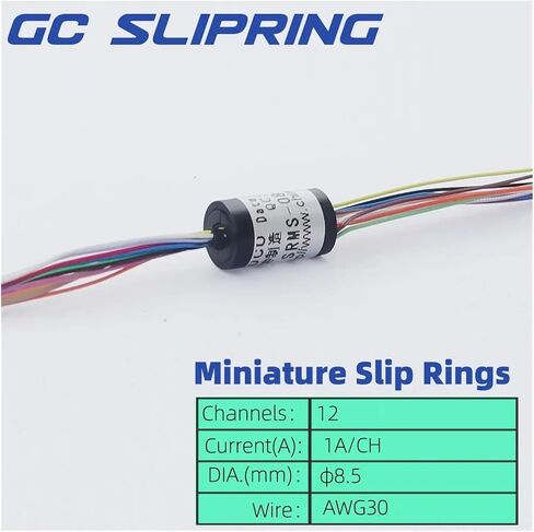 Drone Slip Ring Ultra-Small Slip Ring Conductive Ring Brush Rotary Connector Diameter 8.5mm 2-Way 1A in Saudi Arabia