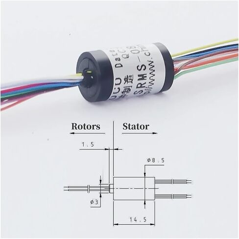 Drone Slip Ring Ultra-Small Slip Ring Conductive Ring Brush Rotary Connector Diameter 8.5mm 2-Way 1A in Saudi Arabia